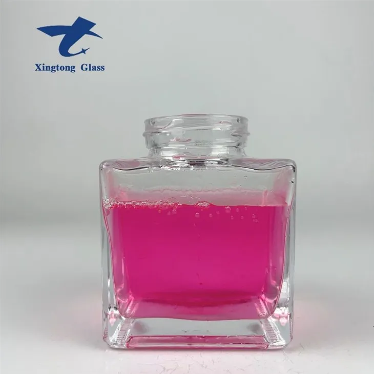 350 ml štvorcová sklenená fľaša