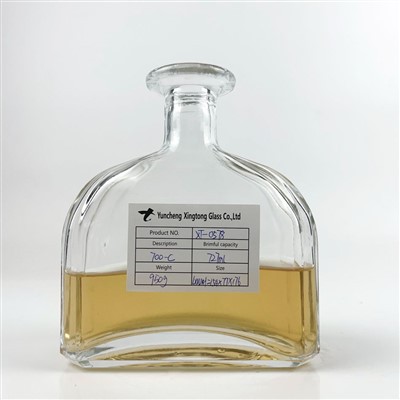 700 ml 750 ml 500 ml Wide Big Mouth Brandy Whisky Prispôsobená sieťotlač Logo Sklenené fľaše Sklenený uzáver